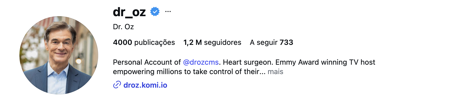 Dr. Oz on Instagram